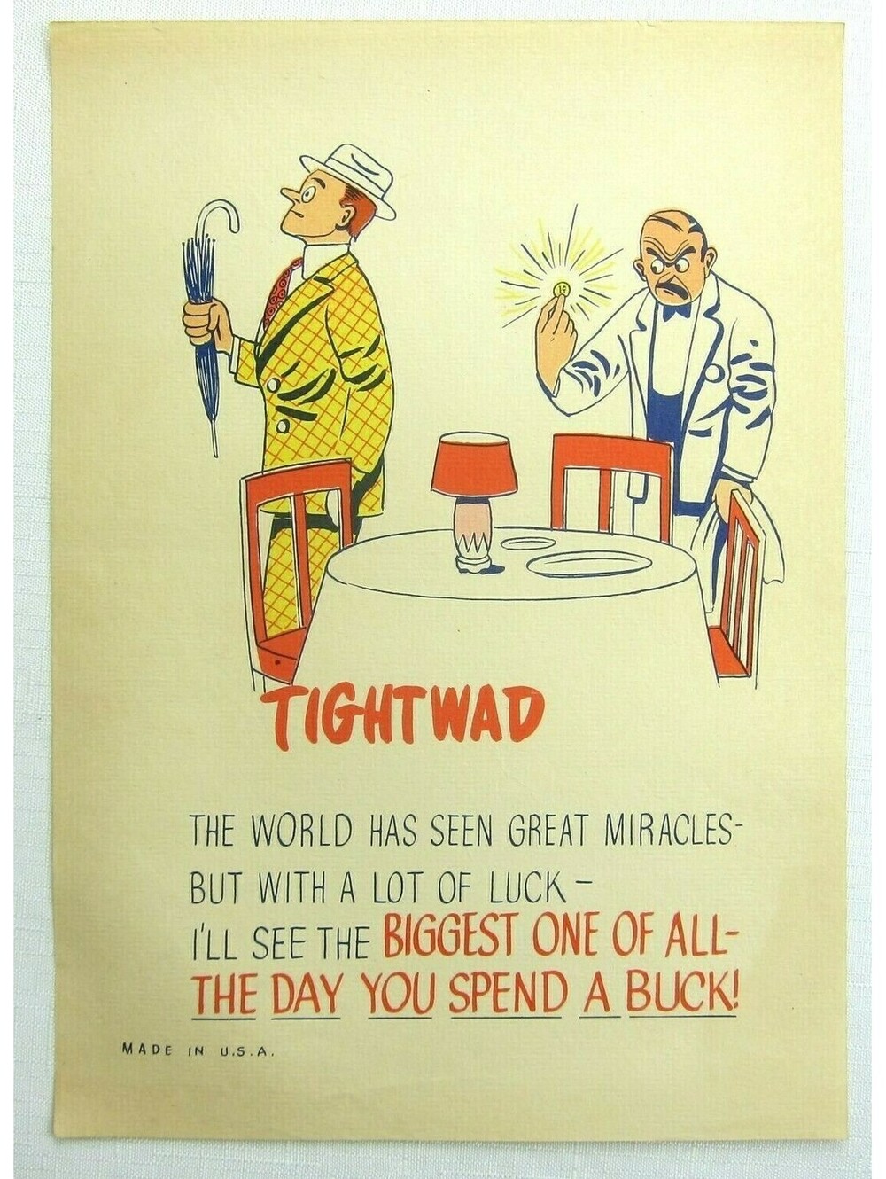 Vintage Vinegar Valentine Tightwad Penny Dreadful Sarcasm Insult Poem Ephemera
